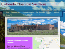 Tablet Screenshot of coloradomountainvacations.net